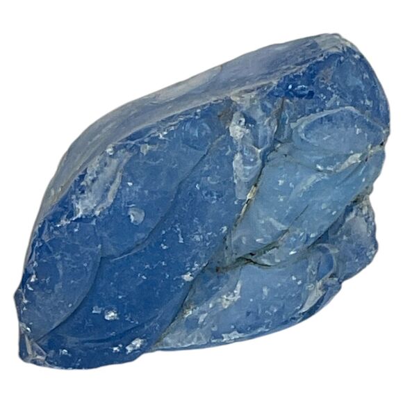 Satin Blue Translucent Art Glass Cullet Glowing Manganese Slag Glass #4GX305 - Picture 3 of 7